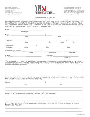 online PDF form